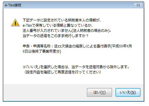 電子申告の達人 Huu0315e 送信された申告等データは受け付けられていません 株式会社オリコンタービレ